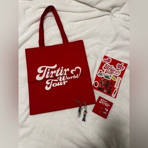 Red Tirtir World Tour Tote Bag and Accessories